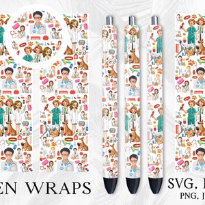 Nurse Pen Wrap,Pen WrapSvg,Sublimation Pen Wrap, Pen Wrap Png, Glitter Pen Wraps, Waterslide Pen Wrap, InkjoyPen Wrap, Medical Pen Wrap