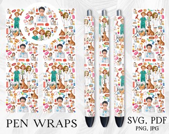 Nurse Pen Wrap,Pen WrapSvg,Sublimation Pen Wrap, Pen Wrap Png, Glitter Pen Wraps, Waterslide Pen Wrap, InkjoyPen Wrap, Medical Pen Wrap
