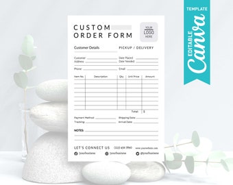 Custom Order Form, Wholesale Order Form, Price List Template, Small Business Order Form, Invoice Form, Order Form Template, Order Tracker
