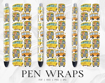 Bus Driver Pen Wrap, Pen Wrap Svg, Sublimation Pen Wrap Design, Epoxy Pen WrapsSvg, Glitter Pen Wraps, Pen Wraps For Vinyl, InkJoy Pen Wraps