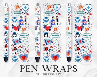 Certified Nursing Pen Wrap, Pen Wrap Svg, Sublimation Pen Wrap Design, Glitter Pen Wraps, Pen Wraps For Vinyl, InkJoy Pen Wraps