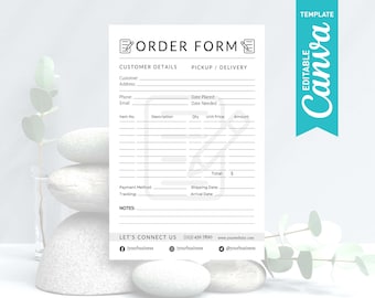 Printable Order Form, Wholesale Order Form, Price List Template, Small Business Order Form, Invoice Form, Order Form Template, Order Tracker