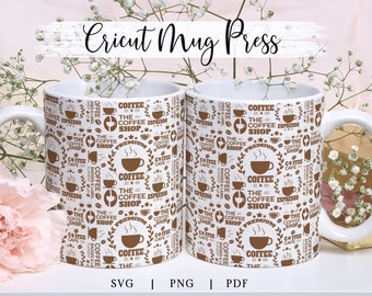 CoffeeMug Wrap, Cricut Mug Press Svg, Mug Wrap Sublimation, Infusible Ink SheetSvg, Cricut Mug Wrap Svg, Coffee Mug SVG, Mug Wrap Template
