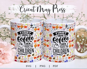 SportsMug Wrap, Cricut Mug Press Svg, Sports Mug Wrap Sublimación Hoja de tinta infusible, Cricut Mug Wrap Svg, , Plantilla de envoltura de taza