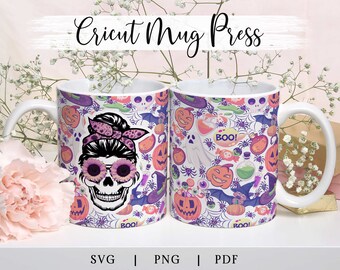 Halloween Mug Wrap, Cricut Mug Press Svg, Halloween Mug Wrap Sublimation Infusible Ink Sheet, Cricut Mug Wrap Svg, Halloween Gift Coffee Mug