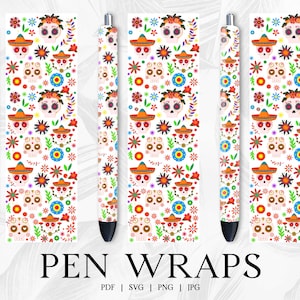 Flower Pen Wrap, Pen Wrap Svg, Sublimation Pen Wrap Design, Epoxy Pen Wraps, Glitter Pen Wraps, Pen Wraps For Vinyl, InkJoy Pen Wraps
