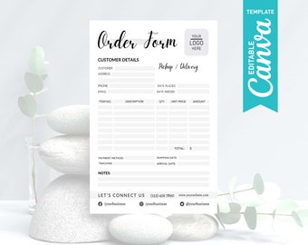 Editable Order Form, Wholesale Order Form, Price List Template, Small Business Order Form, Invoice Form, Order Form Template, Order Tracker