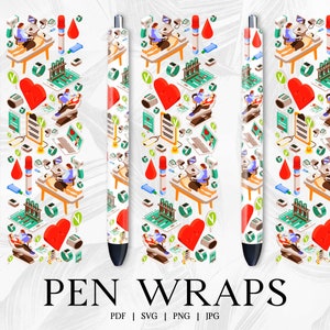 Ultrasound pen Wrap, Pen Wrap Svg, Sublimation Pen Wrap Design, Epoxy Pen WrapsSvg, Glitter Pen Wraps, Pen Wraps For Vinyl, InkJoy Pen Wraps