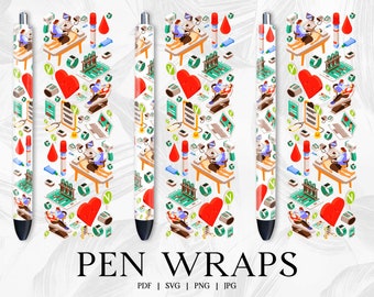 Ultrasound pen Wrap, Pen Wrap Svg, Sublimation Pen Wrap Design, Epoxy Pen WrapsSvg, Glitter Pen Wraps, Pen Wraps For Vinyl, InkJoy Pen Wraps