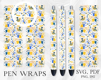 Down Syndrome Pen Wrap, Pen Wrap Svg, Sublimation Pen Wrap Design, Epoxy Pen WrapsSvg, Glitter Pen Wraps, Pen Wraps For Vinyl,