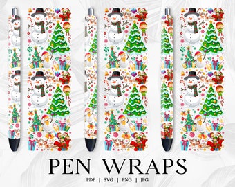 Christmas pen wraps, Pen Wrap Svg, InkJoy Pen Wraps, Epoxy Pen WrapsSvg, Glitter Pen Wraps, Pen Wraps For Vinyl, christmas sublimination