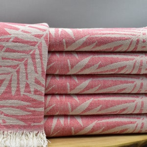 turkish peshtemal, wholesale towel, personalized towel, cotton beach towel, shower towel, wedding gifts, 36 x 68 inch red, JK - Zeytindalı