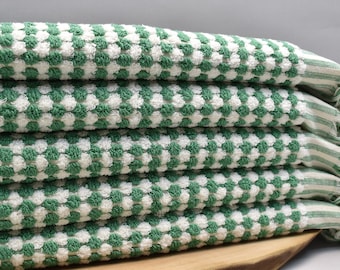pom pom towel, kitchen towel, face towel, service towel, head towel, colorful towel, turkish hand towel, 18 x 36 inch green, Boncuk-PSHKR