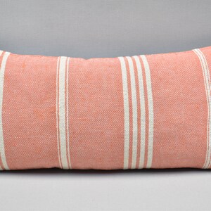 sofa pillow, striped pillow, couch pillow cover, bedroom pillow, 8 x 16 inch peshtemal pillow, bohemian pillow, cotton throw pillow,  WTT 49