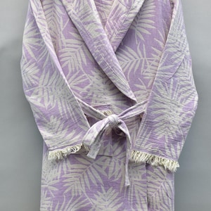hotel robe, cotton turkish robe, robe for men, unisex bathrobe, spa robes, bridesmaid gifts, custom bathrobe, morning gown, lilac Zeytindalı