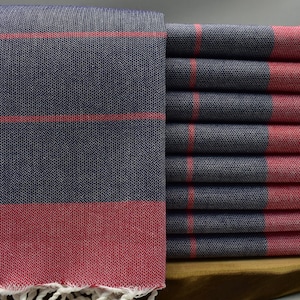dish towel, peshkir, turkish kitchen towel, face towel, kitchen accessories, head towel, hand towel 20 x 40 inch red-navy, inceçzg,PSHKR