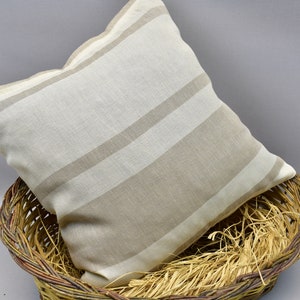 turkish pillow cover, peshtemal pillow, home decor, outdoor pillow cover, bed pillow, throw pillow, sofa pillow 16 x 16 inch beige-brown Tul