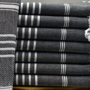 black dish towel, turkish peshkir towel, kitchen towel, face towel, bathroom accessories, head towel, hand towel 20 x 40 inch Sultan PSHKR