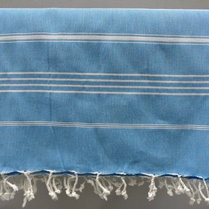 turkish blanket, picnic blanket, cozy throw blanket, bridesmaid gifts, organic cotton blanket, beach blanket 66 x 64 inch blue, Sultan-pike