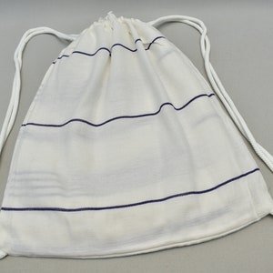 back and towel, beach backpack, turkish towel bag, organic cotton bag, multi purpose towel bag, pool backpack, 12x16 inch white-navy, Sultan