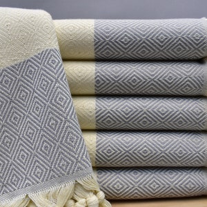 tea towel, peshkir towel, turkish hand towel, face towel, service towel, soft kitchen towel, small towel 18 x 45 inch dove, diamond-PSHKR,G2