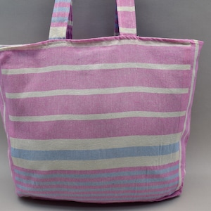 striped bag, beach tote bag, custom bag, turkish towel bag, shopping bag, shoulder bag, bride gift bag, gift for her, 16x22 inch Totebag77