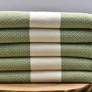 turkish towel, turkey towel, peshtemal towel, beach towel, pool towel, bath towel, wholesale towel, bulk towel 36x68 inch emerald, Kusgozu image 2