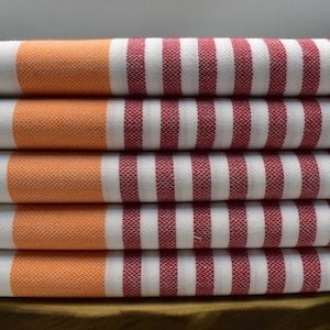 striped hand towel, peshkir, turkish towel, face towel, wedding gifts, head towel, handwoven towel, 20 x 40 inch trnckrmz American-PSHKR,G2