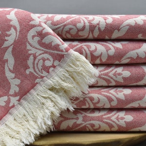 aztec towel, turkish kilim towel, sofa cover, wholesale towel, beach towel, gift towel, 31 x 67 inch red peshtemal towel, JK - Kilim Krfl,E1