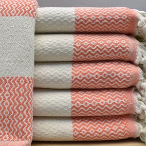 hand towel, peshkir, turkish towel, kitchen towel, face towel, cotton hand towel, head towel, dish towel, 18 x 40 inch, orange eros-PSHKR,G2
