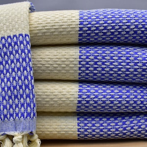 peshkir towel, face towel, turkish towel, gift towel, decorative towel, dish towel, organic towel, tea towel 18 x 40 inch blue, Leke-PSHKR