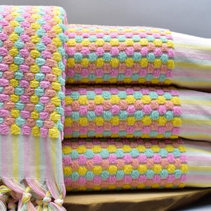 Organic Turkish Towel, Quick Dry Towel, Soft Towel, Thick Towel, Peshtemal Towel, Embroidery, Personalized Gift, Hammam Towel, Beach Towel