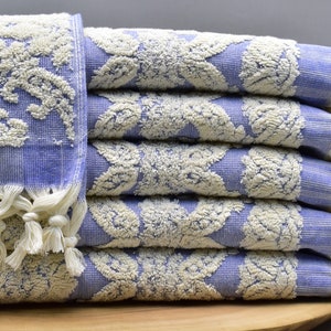 tea towel, peshkir, turkish hand towel, face towel, service towel, kitchen towel, organic cotton towel,  18 x 36 inch cobalt, Motif-PSHKR