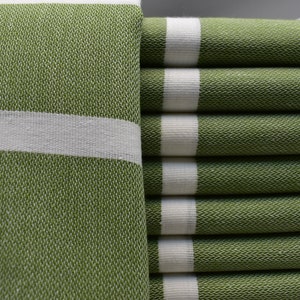 turkish towel, hand towel, kitchen towel, peshkir, service towel, handwoven towel, head towel, dish towel 20 x 40 inch green klnçzg-PSHKR,G2