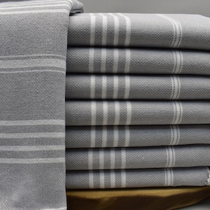 hand towel, small towel, turkish hand towel, face towel, head towel, organic cotton towel, dish towel 18 x 38 inch fossil gray, Sultan,PSHKR
