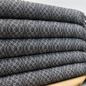 Personalized Black Turkish Cotton Towel: Handwoven Peshtemal (40x70 inch)