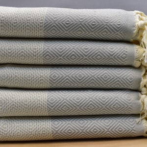 tea towel, head towel, turkish hand towel, face towel, peshkir, washcloth, organic cotton towel, dishcloth 18 x 40 inch gray K-elmas,PSHKR