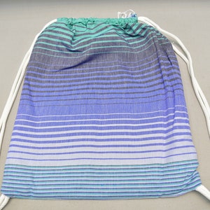 back and peshtemal, peshtemal bag, turkish towel bag, summer bag, towel bag, handmade beach bag, pool bag, colorful green 12x16 inch Shadow