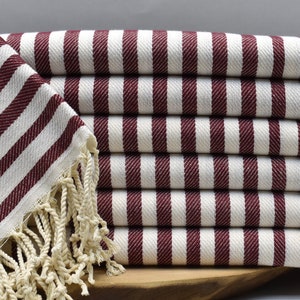 burgundy towel, turkish towel, pool towel, bath towel, wholesale towel, spa towel, beach peshtemal, bachelorette towel 40 x 70 inch AKSY,A2