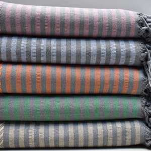 turkish blanket, bed blanket, sofa blanket, cozy blanket, throw blanket, personalized gifts, turkish bedspread, cotton blanket 80 x 108&#39;