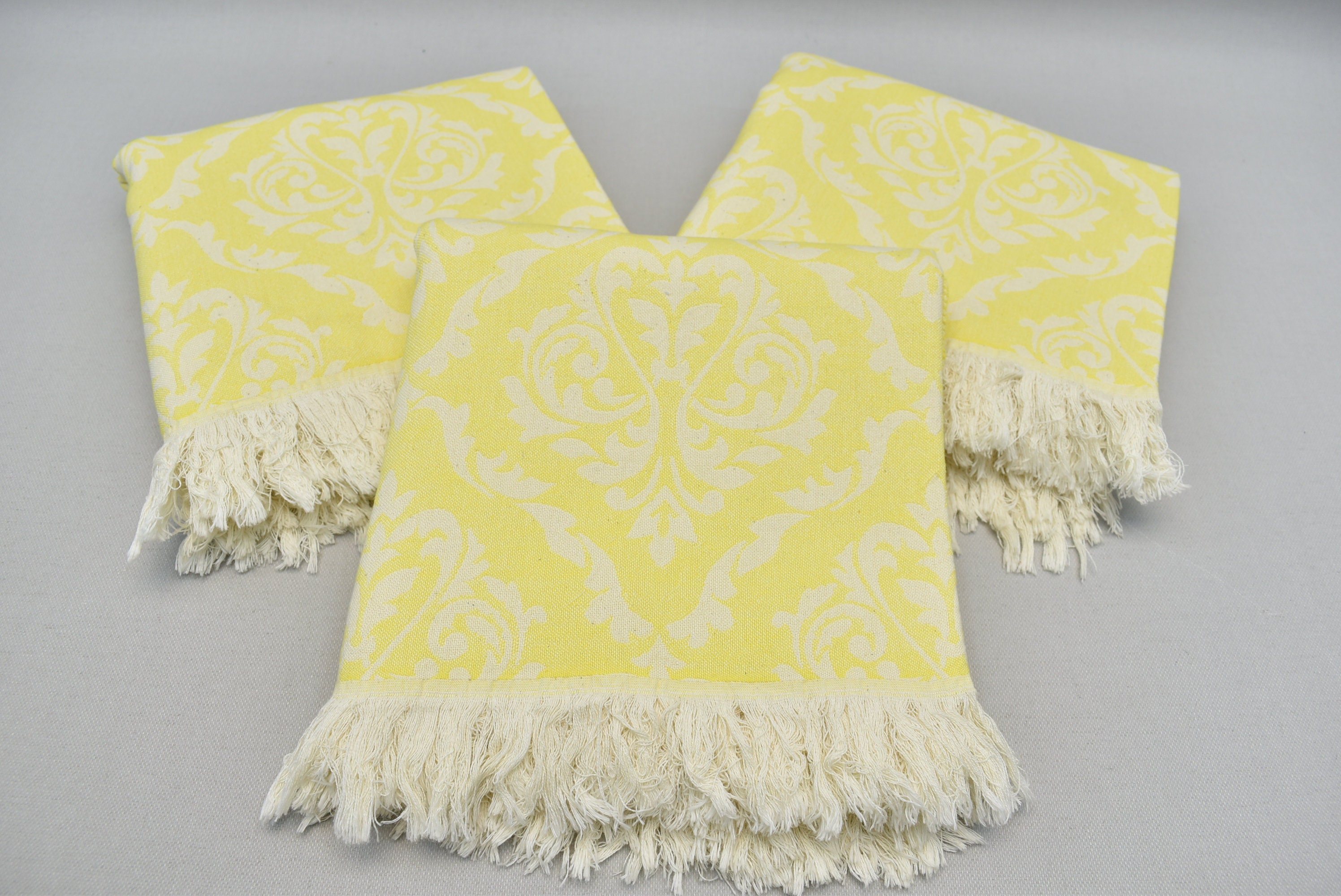 美品！Yellowkornerトルコ　50x40 KLIPPOXEL throw, beige-yellow, 51x67
