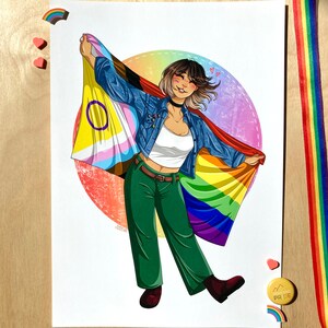 LGBTQIA+ Pride Portrait Art Print | Lesbian Gay Bisexual Transgender Queer Intersex Asexual Non-Binary Pride