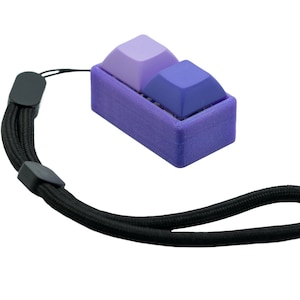 Two-Button Clicky Mechanical Switch Fidget Toy w/ Adjustable Wrist Strap, Multiple Color Options