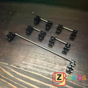 Lubed and Wire-Balanced TX "AP" Stabilizers (clip-in,screw-in, or plate mounted) (Rev.4) for custom keyboard building