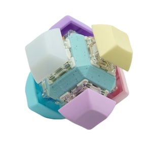 Six-Button Clicky Mechanical Switch Fidget Cube Toy, Multiple Color Options