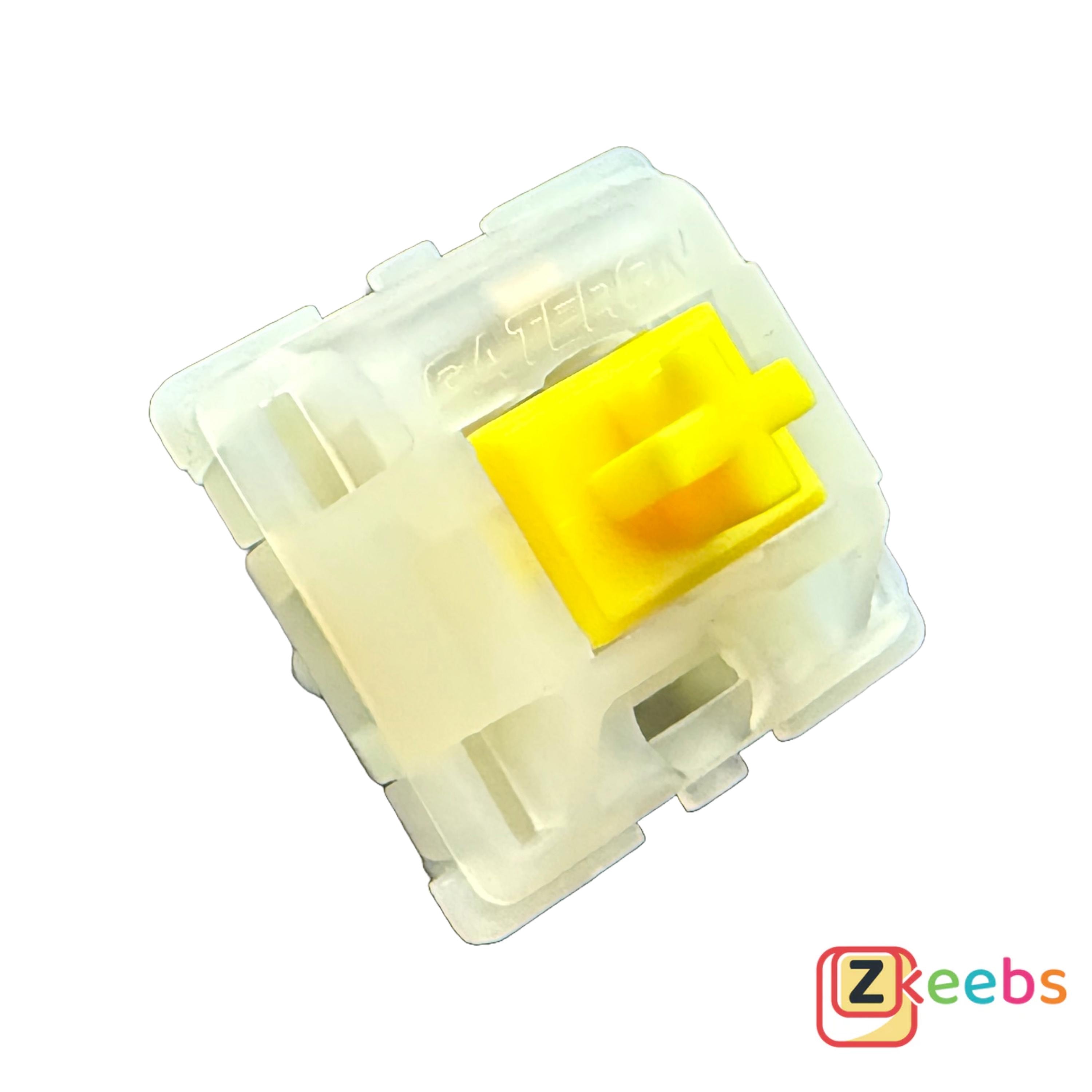 Hand Lubed / Filmed Gateron KS-3 Milky Yellow Pro Linear Switches 