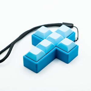 Six-Button Cross Mechanical Switch Fidget Toy w/ Adjustable Wrist Strap, Multiple Color Options