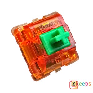 Hand Lubed / Filmed Tangerine Linear Switches 67g Dark green