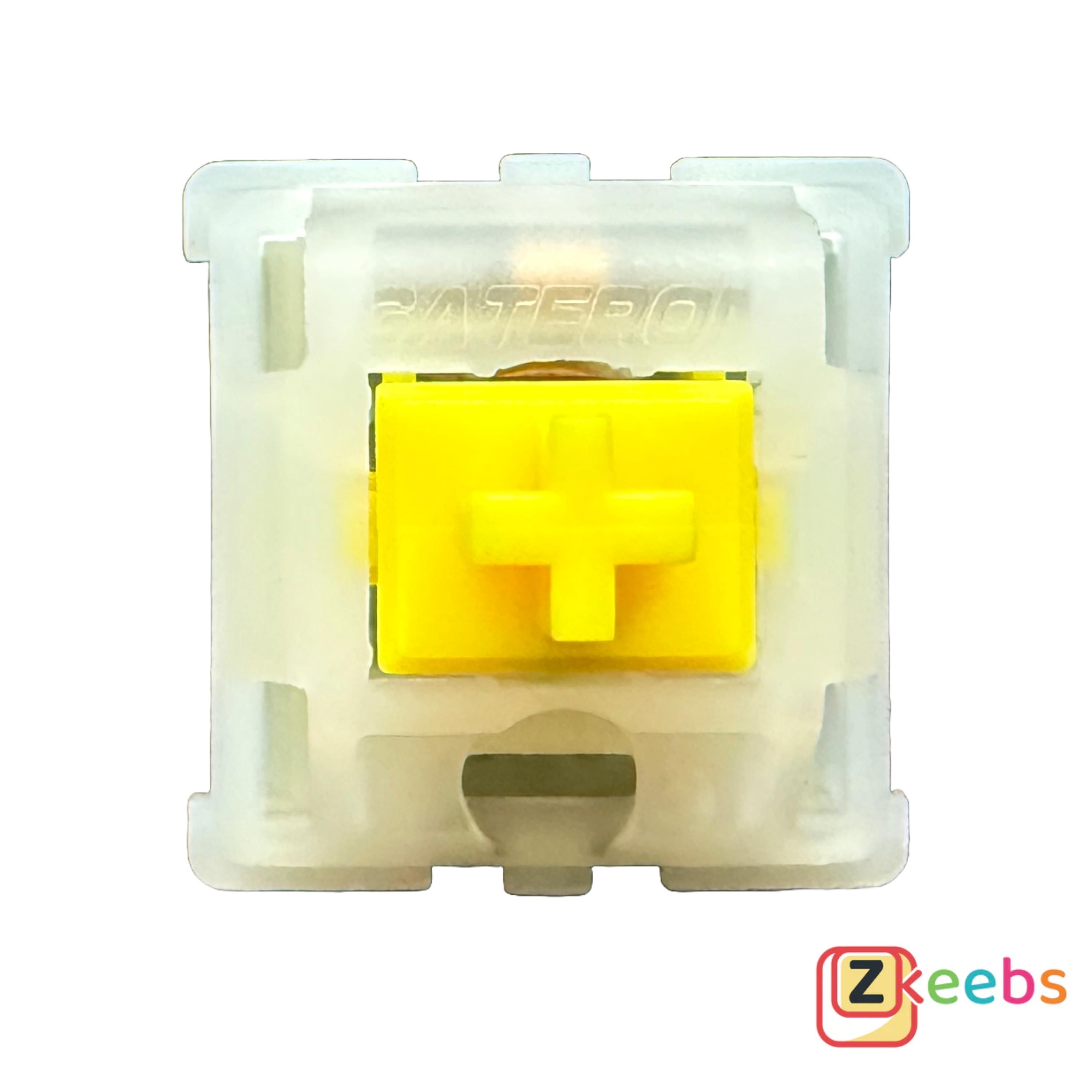 Hand Lubed / Filmed Gateron KS-3 Milky Yellow Pro Linear Switches 