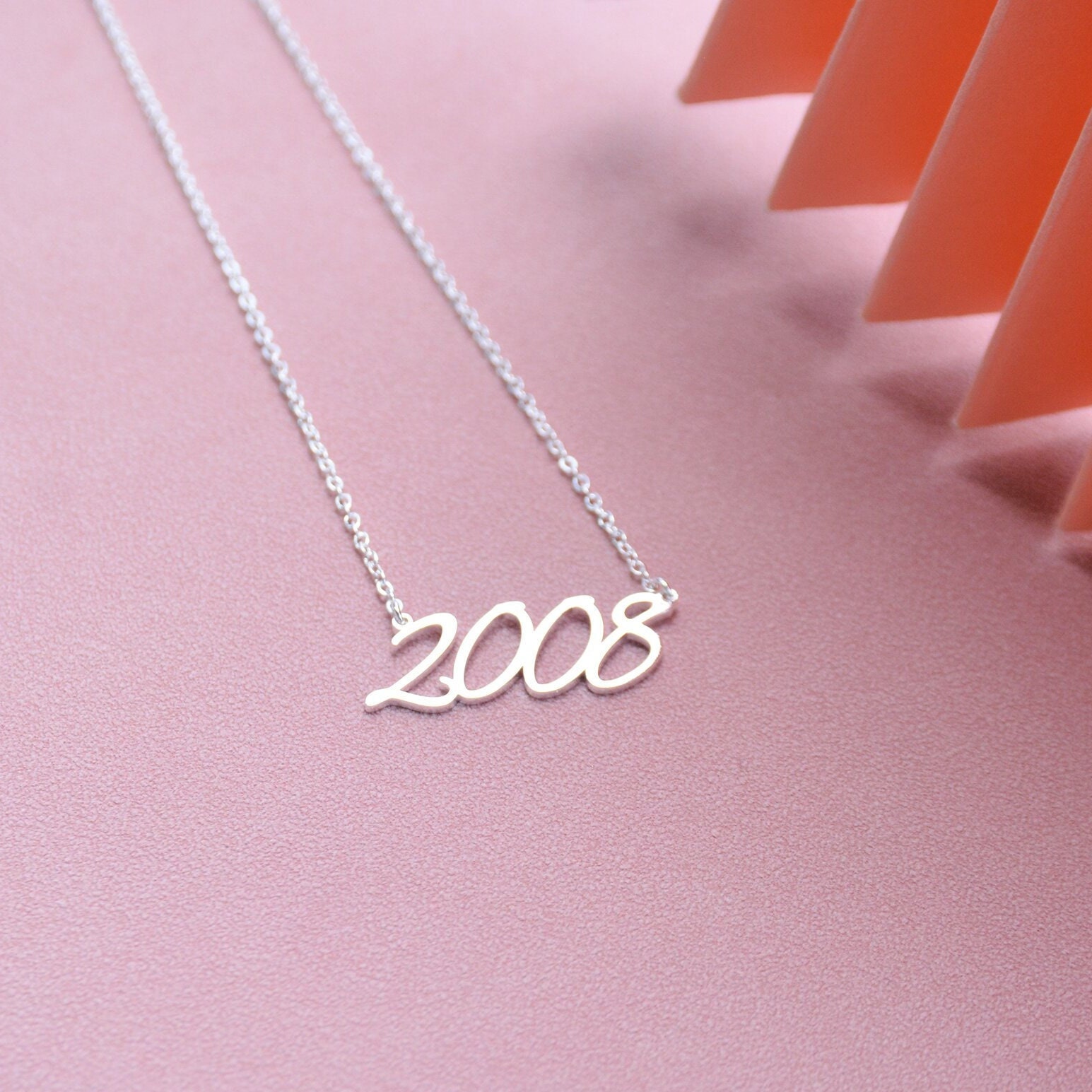 Birth Year Necklace Custom Date Necklace New Year Necklace Etsy UK